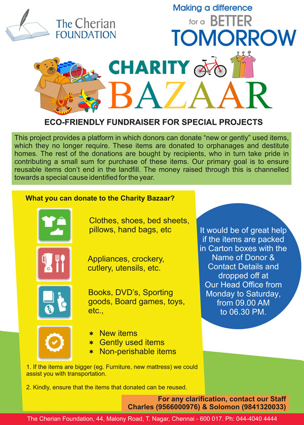 Charity Bazaar The Cherian Foundation